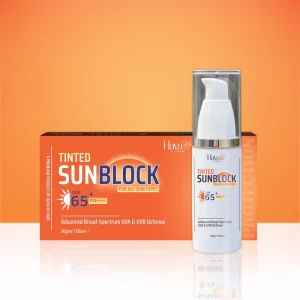 Tinted Sunblock SPF 65+ – Advanced Broad-Spectrum UVA & UVB Defense | Haya by Rabi